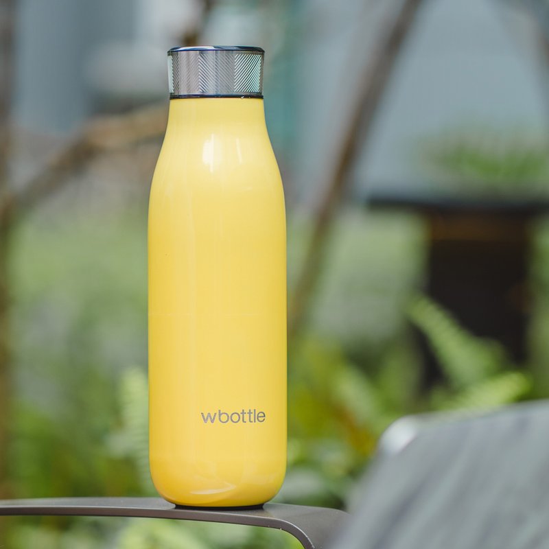 01LIV x wbottle 500ml不銹鋼雙層真空茶滤防漏保溫瓶環保杯黃色 - 保溫瓶/保溫杯 - 不鏽鋼 黃色