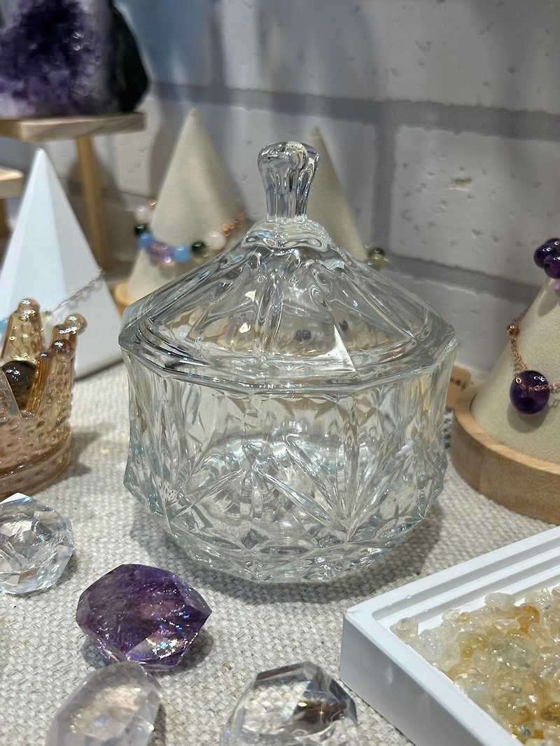 Huaguang-Zangjingge | Sugar bowl degaussed glass crystal cup | Crystal purification - Food Storage - Crystal 