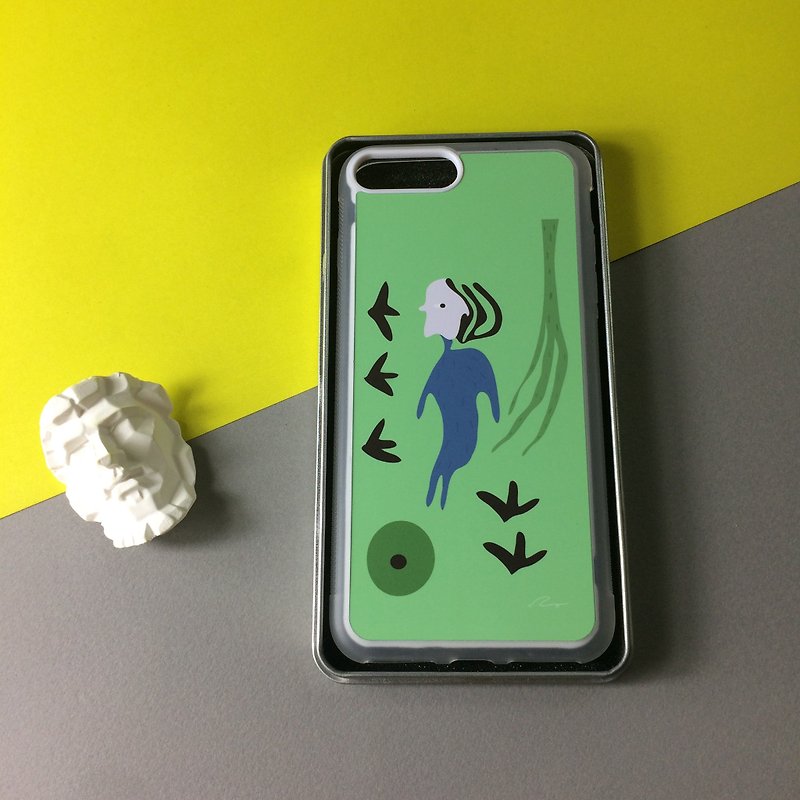 海草人-原創插畫手機殼 - 手機殼/手機套 - 防水材質 綠色