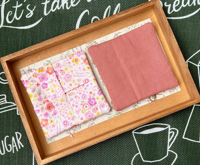 マハロ⚘サーティーズ復刻布⚘お花のコースター①⚘ドレスデン