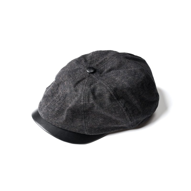 Hunting Cap(Kids)-Black Black - หมวก - ผ้าฝ้าย/ผ้าลินิน 