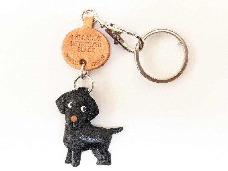 ラブラドールレトリーバーブラック　犬　本革キーホルダー　リードチャーム 　手作り　VANCA - 鑰匙圈/鑰匙包 - 真皮 黑色