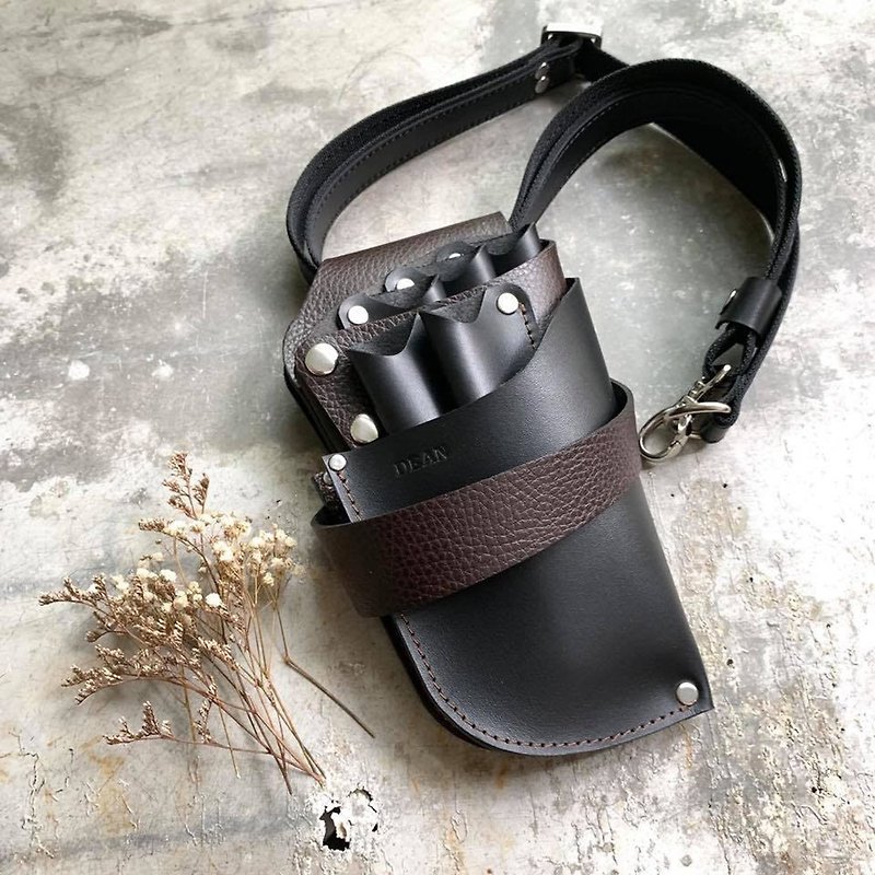 Scissors bag tool bag customized dark coffee - Other - Genuine Leather 