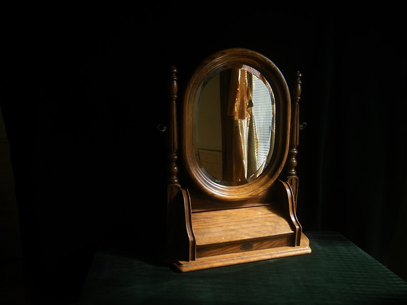 【老時光 OLD-TIME】早期日本木製化妝鏡收納櫃