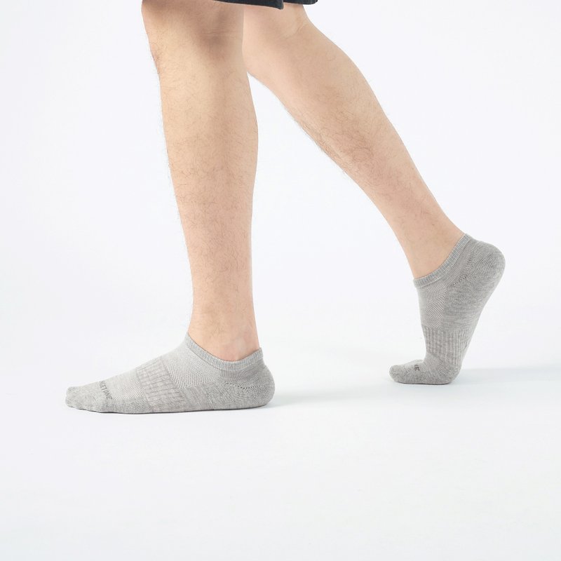 Plain Antibacterial Sports Ankle Socks/Grey (M, L)-MIT Antibacterial Sports Socks - ถุงเท้า - ผ้าฝ้าย/ผ้าลินิน สีเทา
