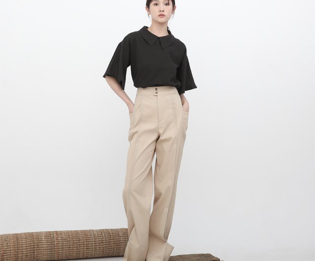 Women's pleated deals khaki pants