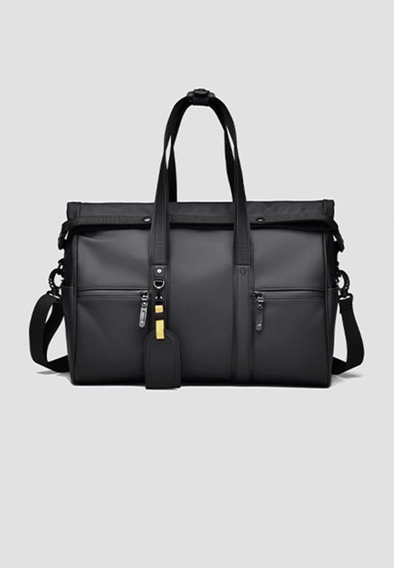 Leather Travel Duffel Bag 8611 Black - กระเป๋าถือ - หนังเทียม สีดำ