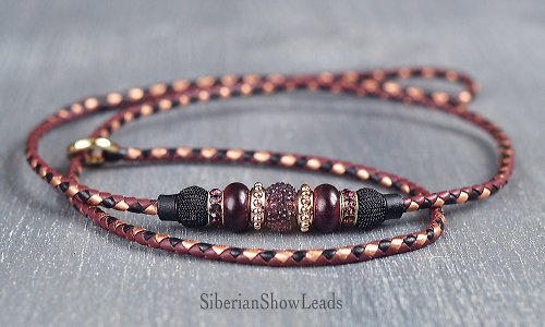 Siberian Show Leads TO ORDER dog show slip lead with decorative beads