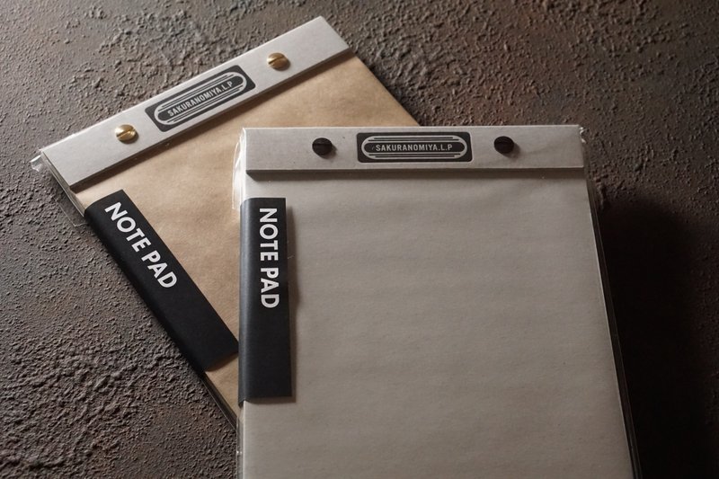 リユースノートパッド   -グレー-  活版印刷 - ノート・手帳 - 紙 グレー