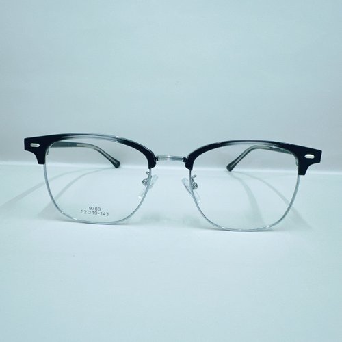 EGlasses。眼鏡物語 站內最高等級UV420濾藍光0度眼鏡│眉架合金個性修臉系列9703-C44