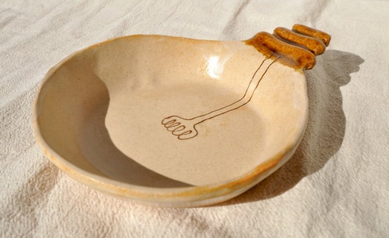 裸電球のグラタン皿　【耐熱・オーブン対応】 - 小皿 - 陶器 ブラウン