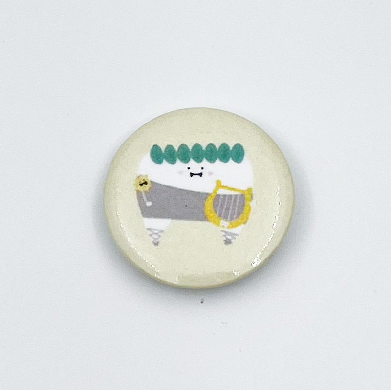 Two Teeth x Apollo Teeth 32mm Small Pin - Badges & Pins - Plastic 