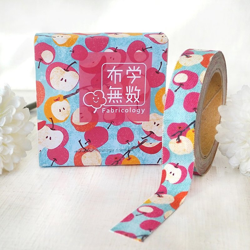 Cloth tape - autumn fruit [when fruit is ripe - blue] - Washi Tape - Cotton & Hemp Multicolor