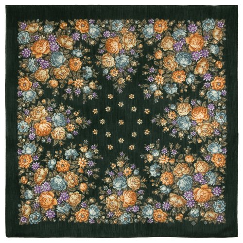PAVLOVO POSAD SHAWLS Original Pavlovo Posad Russian Shawl 100% Wool Woolen Scarf 115x115 cm 1870-9