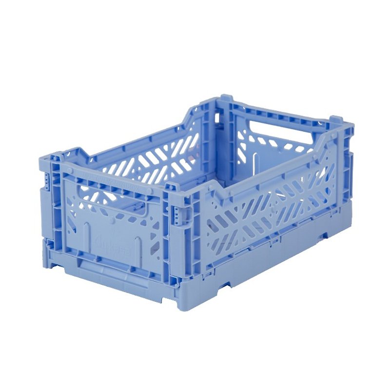 Turkey Aykasa Folding Storage Basket (S)-Serenity Blue - Storage - Plastic Blue