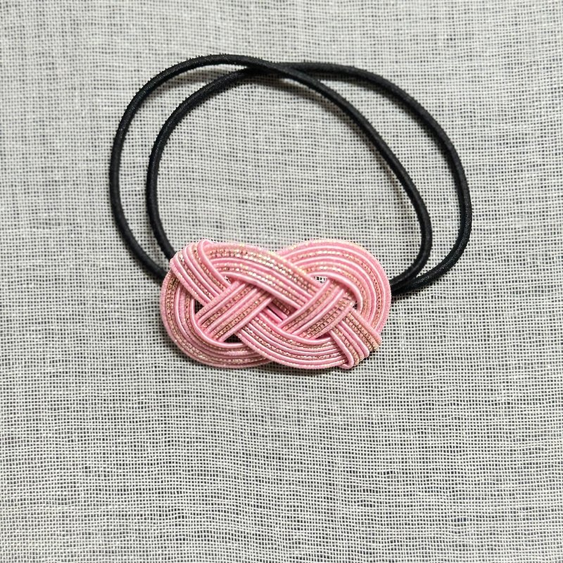 Japanese MIZUHIKI hair band - pink - handmade/gift - Hair Accessories - Paper Pink