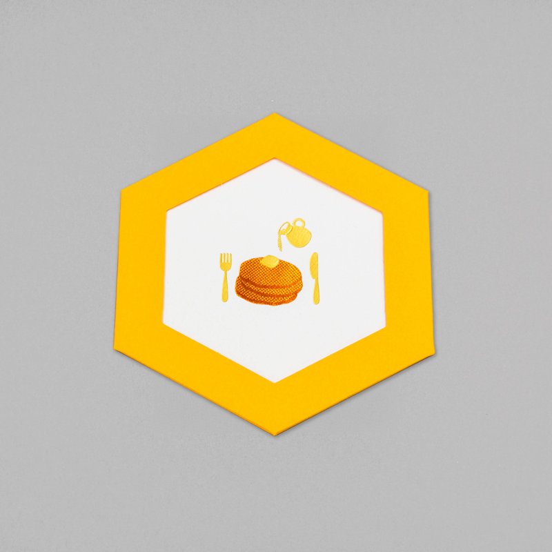 ROKKAKU CARD 獎勵甜點 鬆餅 - 卡片/明信片 - 紙 橘色