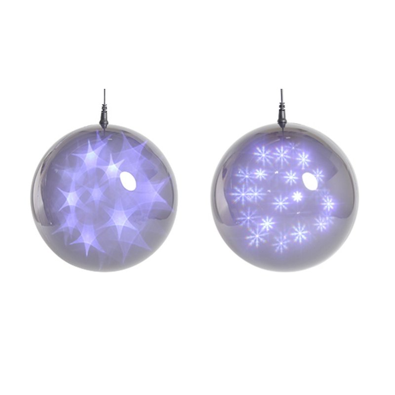Mr. Science Science Facility holographic white ball (three-dimensional snowflake + shine stars) - โคมไฟ - พลาสติก 