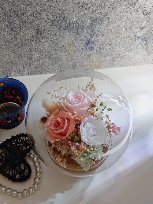 Kodawari Plant Art Workshop 夢幻花園 永生花玻璃罩.花盅 祝賀花禮 生日.情人節.母親節.畢業