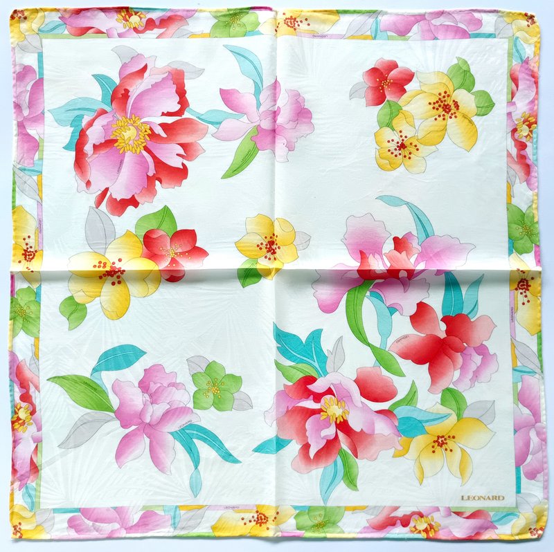 Vintage woven silk scarf. - 絲巾 - 棉．麻 粉紅色