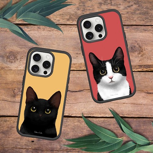 Chloe & Lala 犀牛盾貓貓手機殼 | SolidSuit | 三花 虎斑 黑貓 橘貓 黑白貓
