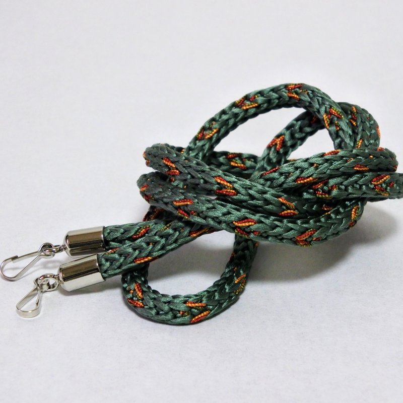 Kimono Remake: Smartphone Shoulder Strap and Smartphone Strap Made from Obi Sash - Lanyards & Straps - Silk Green