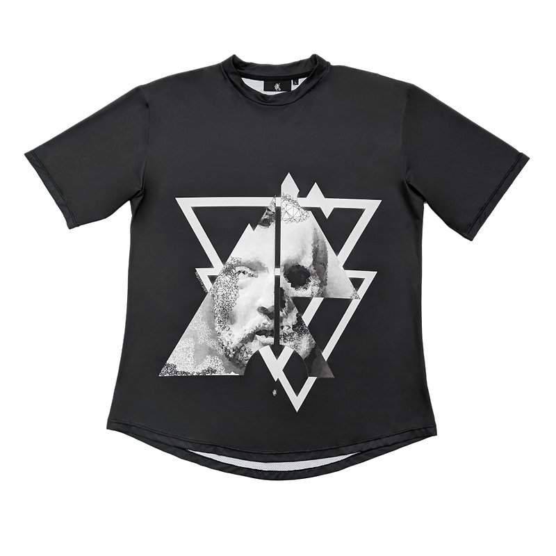Memento mori 機能短袖 A版型 - 男 T 恤 - 聚酯纖維 黑色