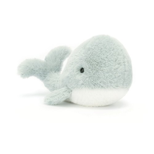Jellycat Wavelly Whale Grey 小鯨魚(灰銀)