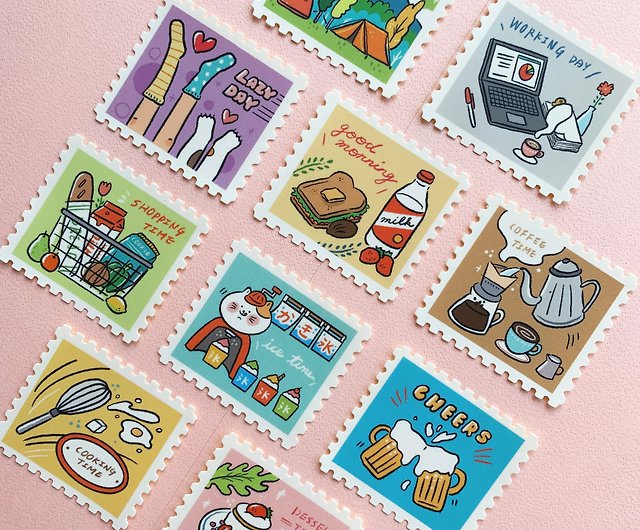 Vintage Stamp Sticker Set v3
