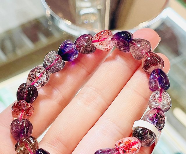 ⭐︎【高級】フラワー パープルルチル スーパーセブン ブレスレット バングル ⭐︎【高級】フラワー パープルルチル スーパーセブン