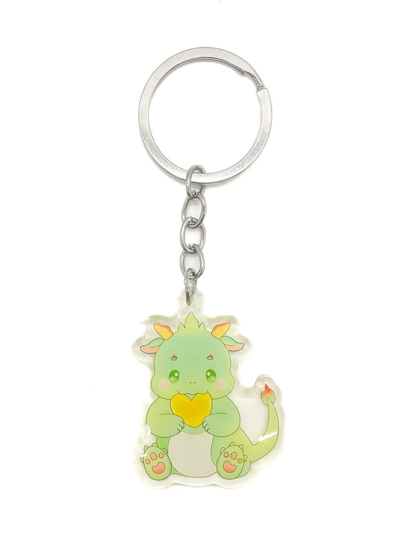 Baby Dragon Keychain, Lucky Charm with Traditional Dragon Symbolism Gift - Keychains - Acrylic 