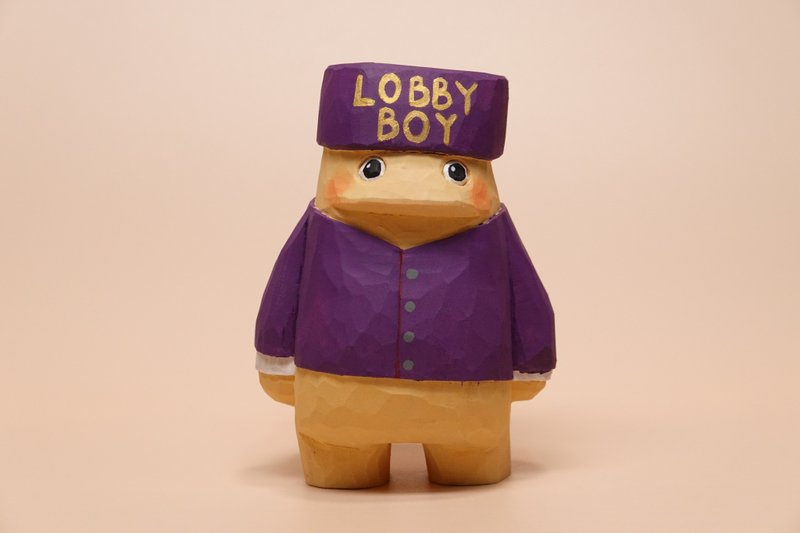 NubNib the Lobby boy - Stuffed Dolls & Figurines - Wood Purple