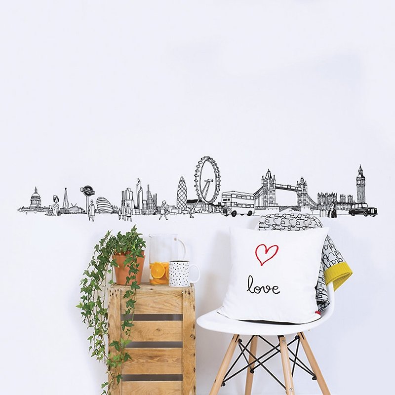 Hand-painted wall stickers to enjoy London - Wall Décor - Other Materials Black