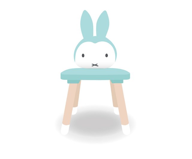 台湾限定】MIFFY認定-ミッフィーラビット子供用テーブル＆チェア