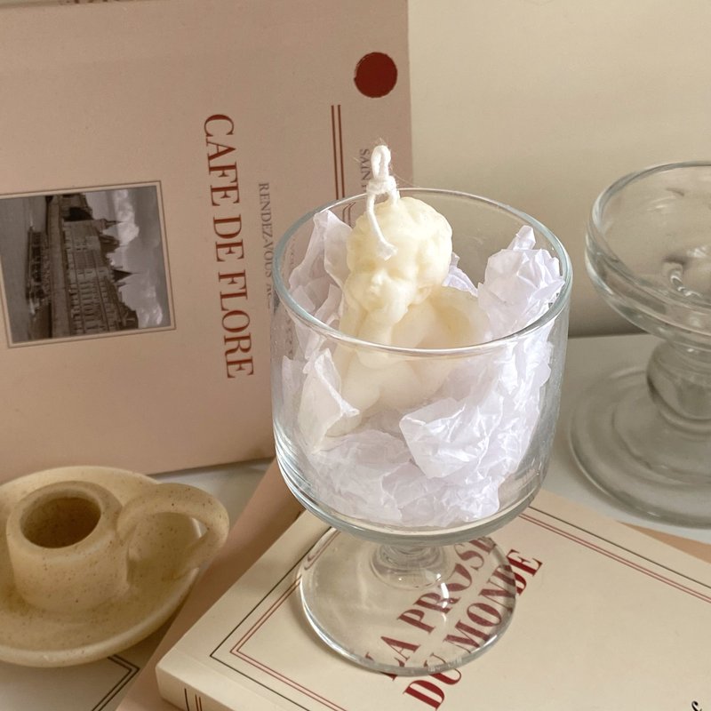 【文藝系列】托腮小天使 香氛蠟燭 造型蠟燭 - 香氛蠟燭/燭台 - 蠟 