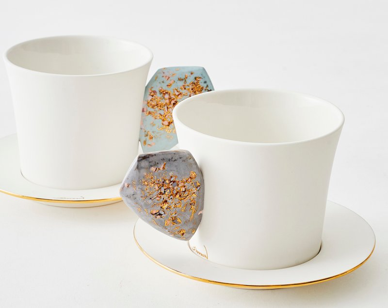 JIWOON Coffee & Tea Set_Cool gray - 咖啡杯/馬克杯 - 陶 灰色