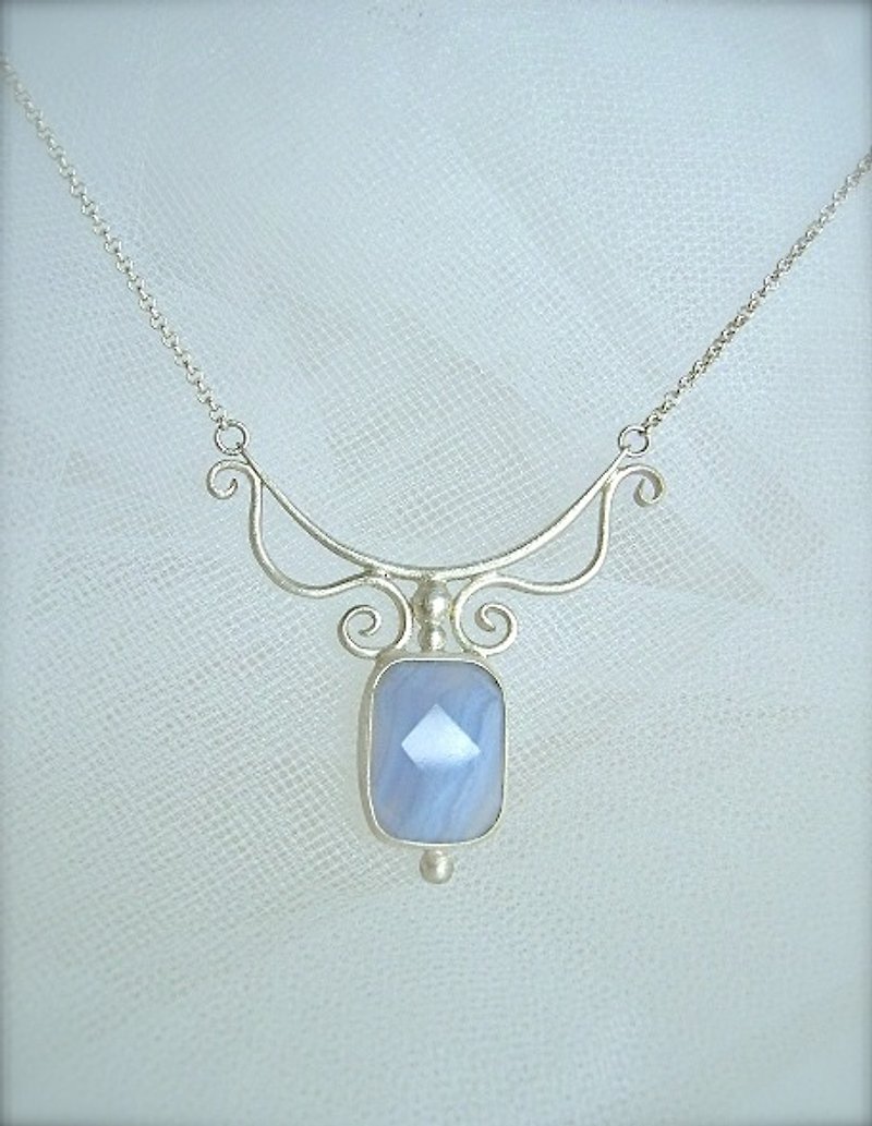 Blue lace necklace - Necklaces - Gemstone Blue
