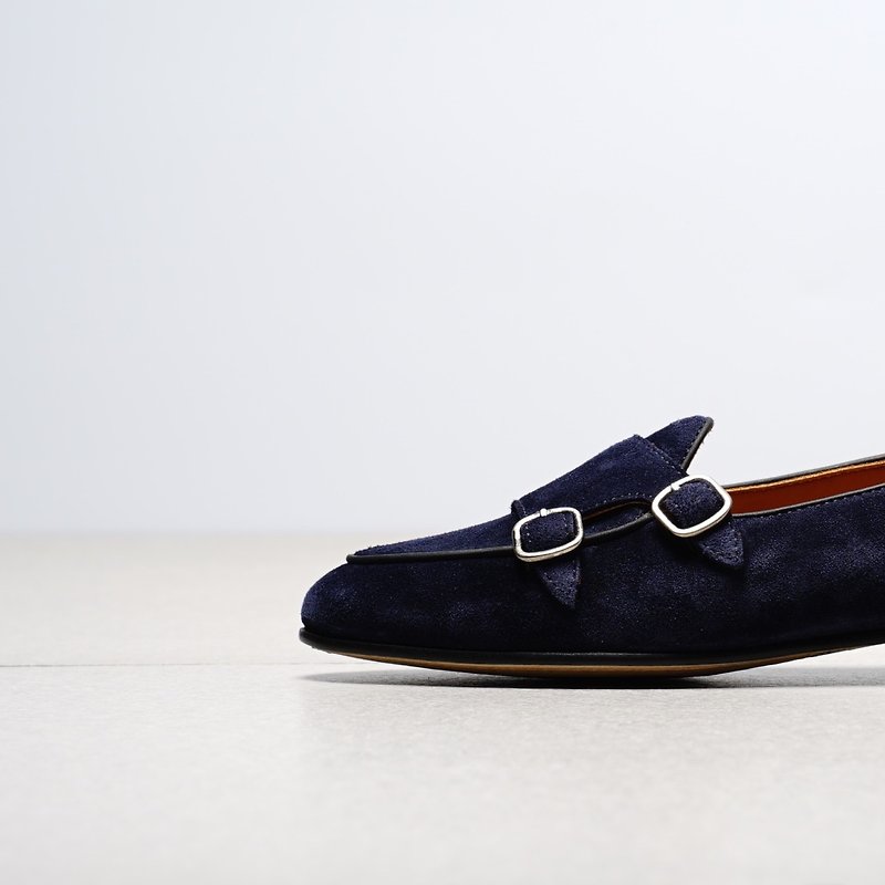 Berwick1707 比利時樂福鞋 Belgium Loafer 181 - 女款牛津鞋 - 真皮 藍色