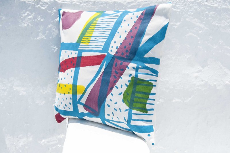Handmade color block pillowcase cotton pillowcase rainbow pillowcase-Art Geometry Palette Mondrian - หมอน - ผ้าฝ้าย/ผ้าลินิน หลากหลายสี