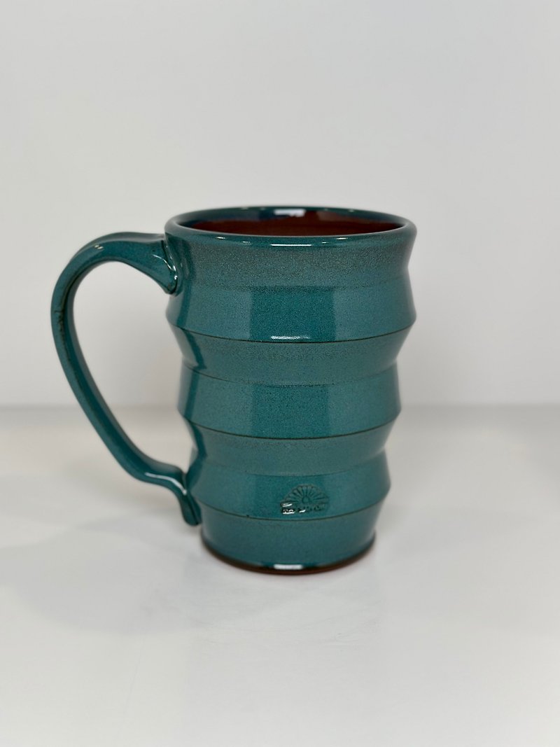 HEITO POTTERY Tourmaline Beer Mug - Mugs - Pottery Multicolor