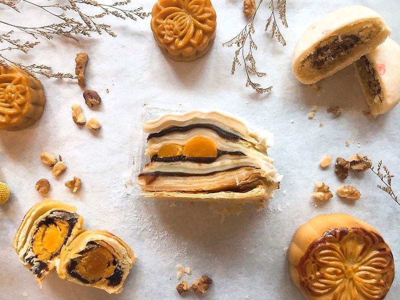 [花漾朋派] Mid-Autumn moon cakes (six layers) - Cake & Desserts - Fresh Ingredients 