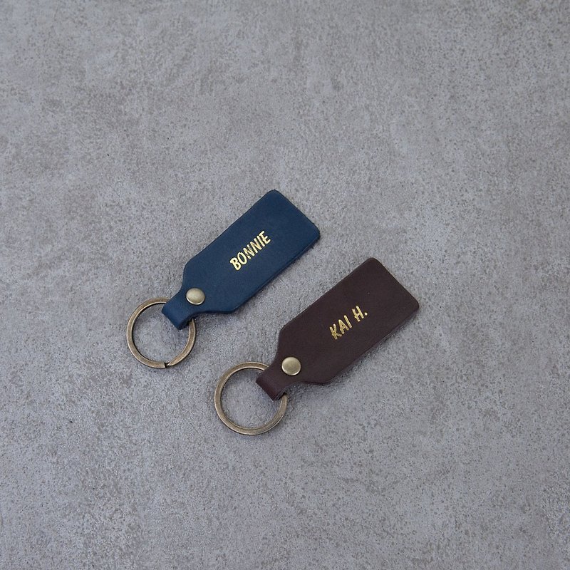 Key ring key ring leather custom gift genuine leather birthday gift lover gift gift - Keychains - Genuine Leather Multicolor