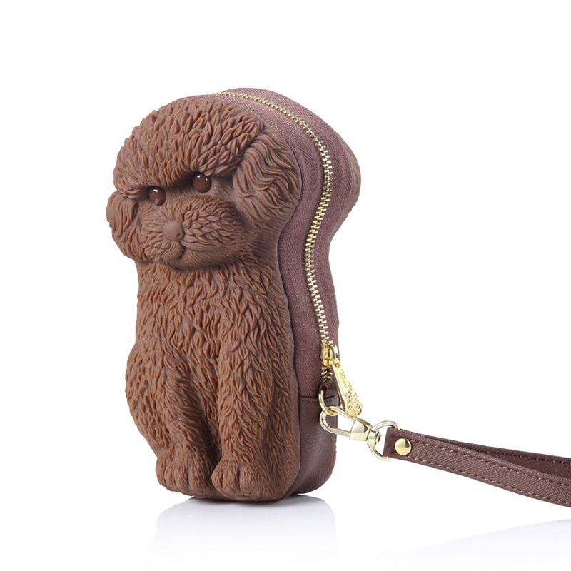 Adamo 3D Bag貴賓狗手帶包立體手機包可愛泰迪犬包包女創意鑰匙包 - 零錢包/小錢包 - 其他材質 多色