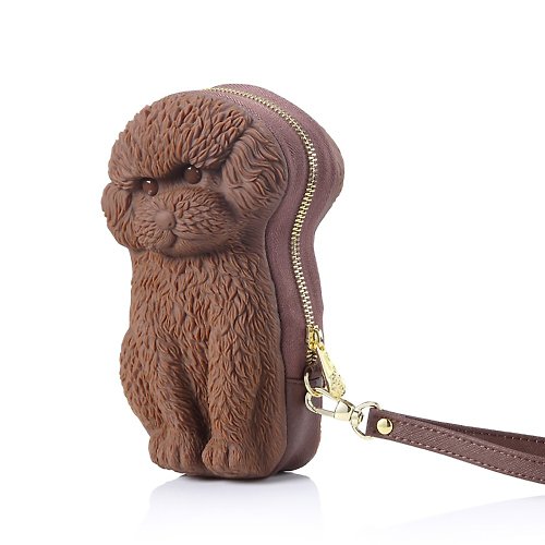 Adamo 3D動物立體包 Adamo 3D Bag貴賓狗手帶包立體手機包可愛泰迪犬包包女創意鑰匙包