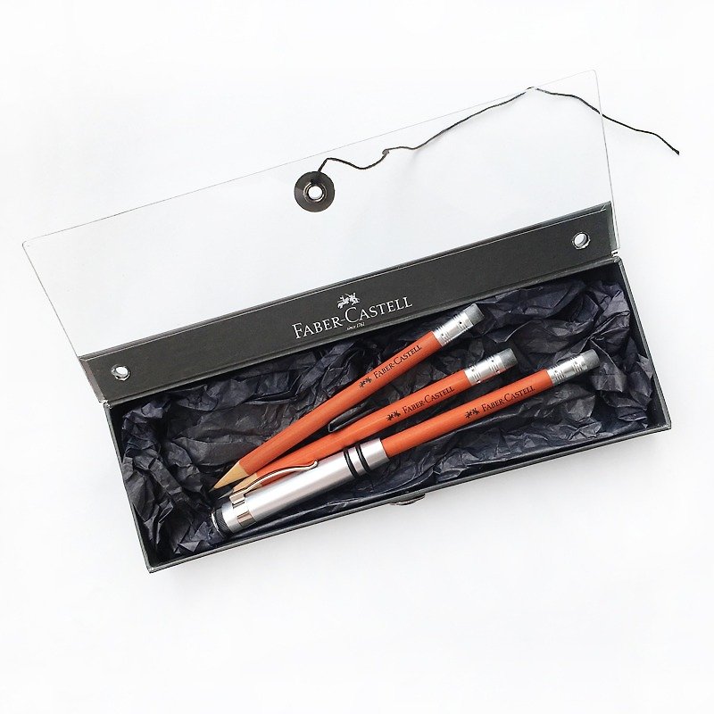Faber-Castell 輝柏經典梨木完美設計鉛筆禮盒 | 德國 鉛筆 禮盒 - 鉛芯筆 - 木頭 橘色