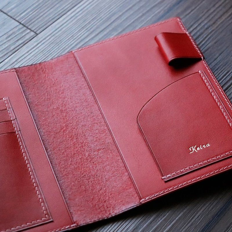 Handmade leather passport holder for travel addicts - Passport Holders & Cases - Genuine Leather Multicolor