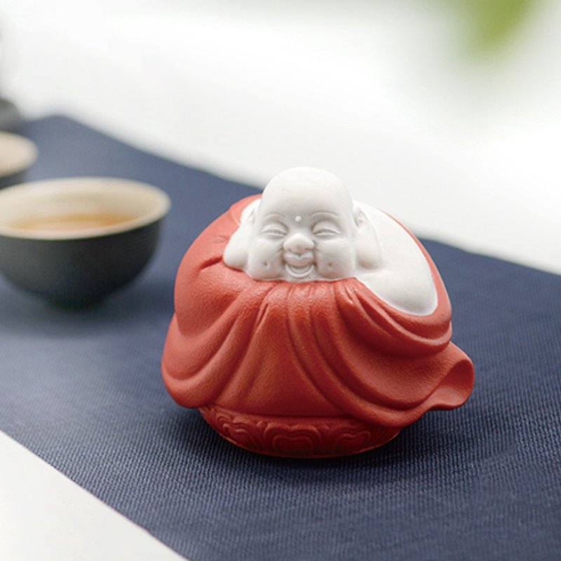 福起茶間 彌勒佛茶寵 靜觀也歡喜 茶器 - 擺飾/家飾品 - 陶 