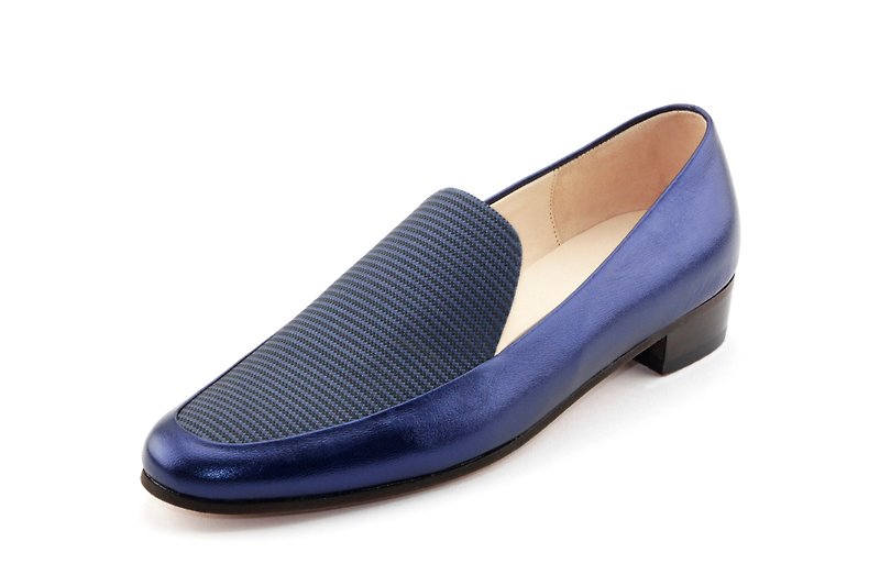 T FOR KENT｜ON HOLIDAY! loafers (Navy) - รองเท้าลำลองผู้หญิง - หนังแท้ สีน้ำเงิน
