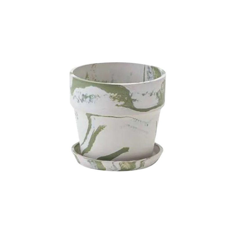 [Japanese POSHLIVING-PLUSthegreen] Environmentally friendly urban plant flowerpot/milk lemon - Plants - Plastic White