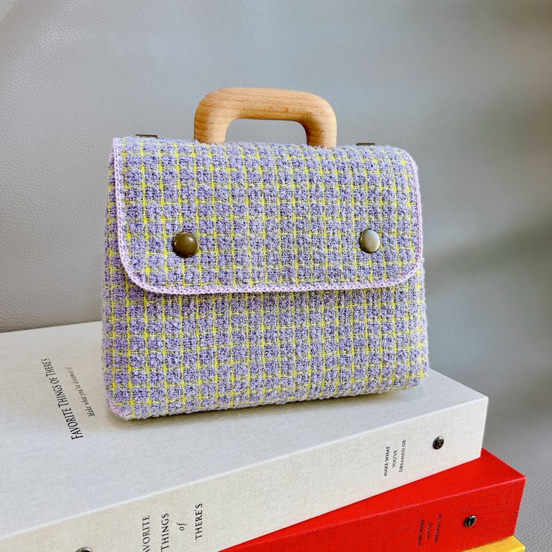 mini bag _Lavender boucle - Handbags & Totes - Other Materials Purple